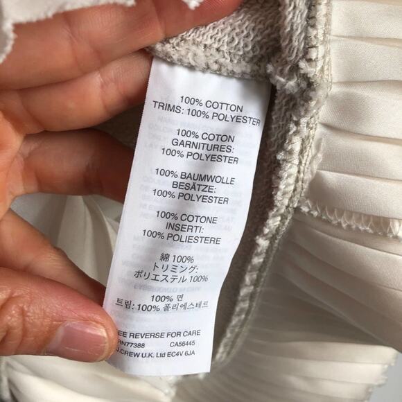 J. Crew Ruffle Hem Sweater XXS Grey / Cream - Picture 7 of 11